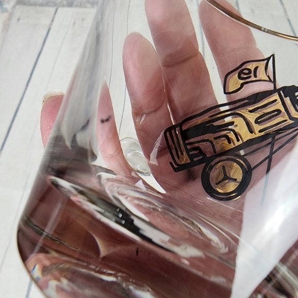 Vintage 60s Dominion Barware 19th Hole Golf Highball Glasses Set of 4 Gold  Gild - Picture 7 of 11